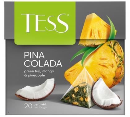 Manqo və ananaslı yaşıl paket çayı Tess Pina Colada, 20 ədəd